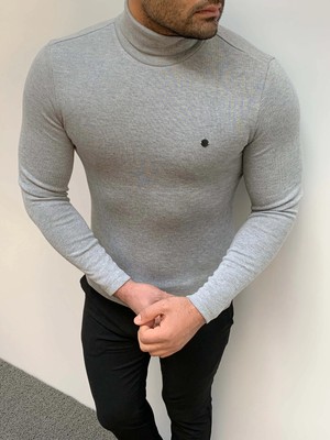 Modefendicom Slim Fit A Kalite Pamuk Tam Boğazlı Kazak