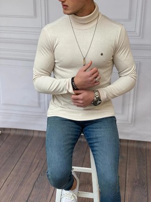 Modefendicom Slim Fit A Kalite Pamuk Tam Boğazlı Kazak