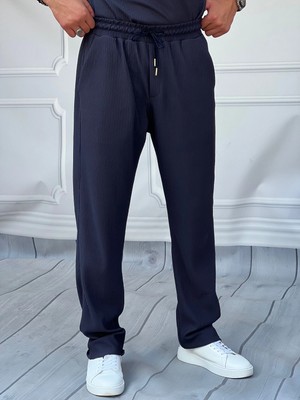 Modefendicom Kalın Fitil Desen Jogger Pantolon