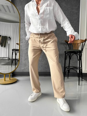 Modefendicom Bel Lastik Detaylı Ipli Baggy Jogger Pantolon