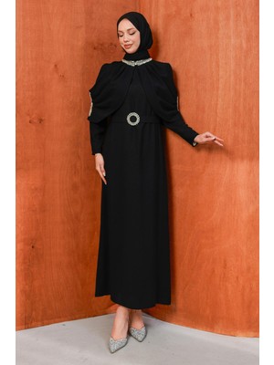 İmaj Butik Siyah Vibrant Büyük Beden Abiye