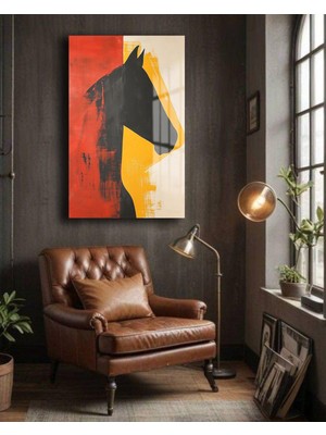 Özgürce At Temalı Dekoratif Cam Tablo, Modern ve Şık Duvar Sanatı