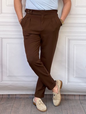 Modefendicom Rahat Kalıp Şalvar Kesim Kumaş Pantolon