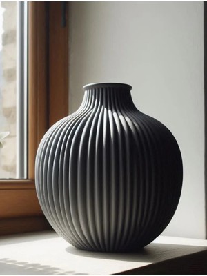 Özgürce Modern Çizgili Şık Mini Vazo, Dekoratif Aksesuar Olarak Kullanılır