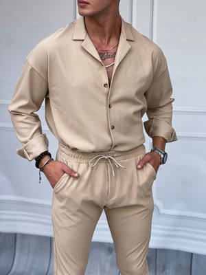 Modefendicom Fitil Desen Uzunkol  Gömlek