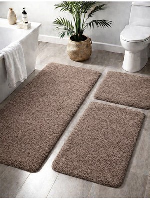 PremiumPort Yumuşak Peluş Banyo Paspası, Makinede Yıkanabilir, Kaymaz Taban Seçenekleri