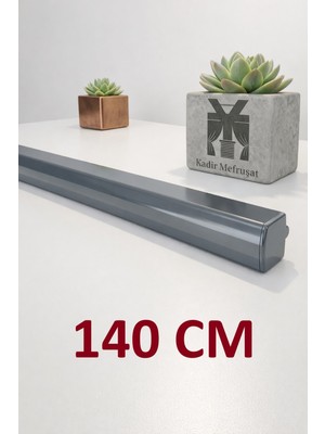 Özgürce Antrasit Renkli 2 Kanallı Alüminyum Dekoratif Perde Rayi