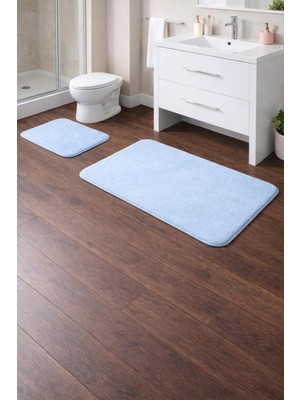 PremiumPort Yumuşak ve Konforlu Ikili Banyo Paspas Takımı, Kaymaz Tasarım