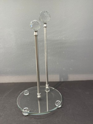 Özgürce Şık Kristal ve Metal Ikili Havluluk, Modern Banyo Dekoru