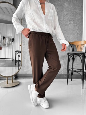Modefendicom Bel Lastik Detaylı Ipli Baggy Jogger Pantolon