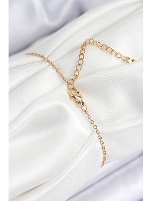 Ronanna 316L Çelik Nazar Boncuğu Model Gold Renk Kadın Bileklik - Lisinya