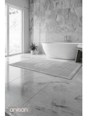 PremiumPort Yumuşak ve Hafif Pamuklu Ayak Havlusu, Gri, 60X130 Cm, 690 gr