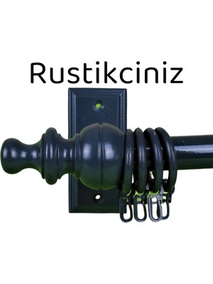 Özgürce Rustik Ahşap Perde Askısı 125 Raysız, Şık ve Dayanıklı Perde Aksesuarı