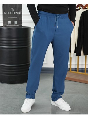 Modefendicom Kalın Fitil Desen Jogger Pantolon