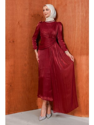 İmaj Butik Bordo Vibrant Abiye