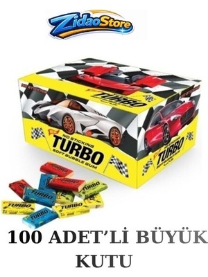 Emrah Gültekin Turbo Sakız 100 Adet Nostaljik Tutti Frutti Şekerli Sakız Büyük Kutu Koleksiyonluk Hediye Paketinde