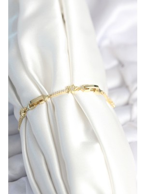 Ronanna Pirinç Gold Renk Halley Yıldız Model Kadın Bileklik - Lisinya