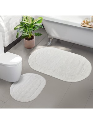 PremiumPort Rivora 2'li Banyo Halısı ve Klozet Takımı, Kaymaz Tabanlı, Şık ve Konforlu