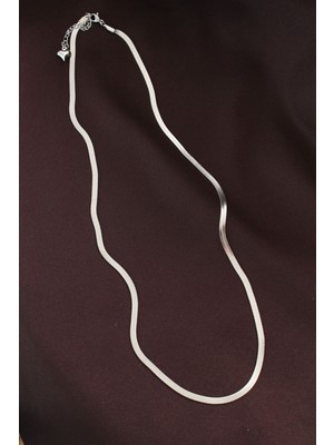 Ronanna 316L Çelik Gümüş Renk 60 cm Italyan Zincir Kolye - Lisinya