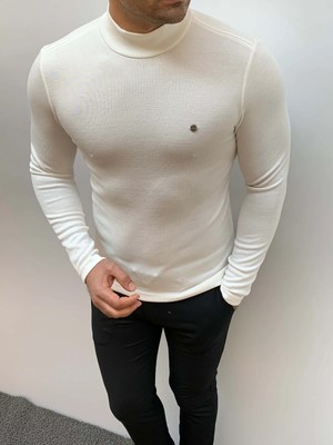 Modefendicom Slim Fit A Kalite Pamuk Tam Boğazlı Kazak