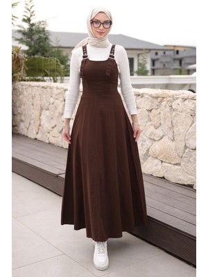 İmaj Butik Kahverengi Fermuar Detaylı Gabardin Jile
