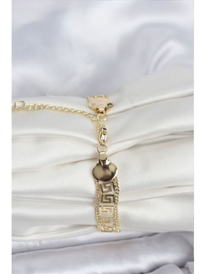 Ronanna 316L Çelik Gold Renk Labirent Model Kadın Bileklik - Lisinya