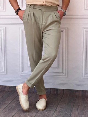 Modefendicom Rahat Kalıp Şalvar Kesim Kumaş Pantolon