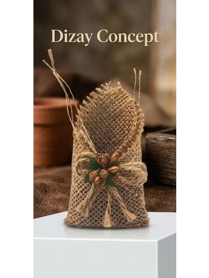 Dizay Concept Jüt Kese Nikah-Düğün-Kına Ve Benzeri özel Gün Hediyeliği - Dızay -5