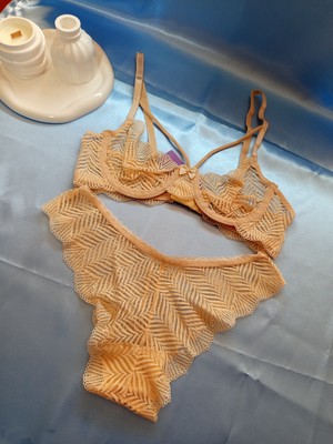 CSAY Moda Dantelli Taşlı Brode Sütyen Takımı Somor