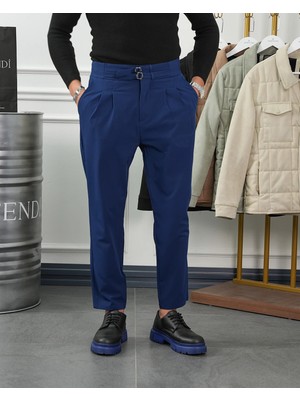 Modefendicom Toka Detaylı Çift Pile Italyan Kesim Pantolon