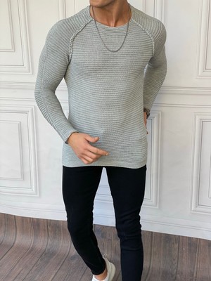 Modefendicom Ince Petek Örme Triko Kazak