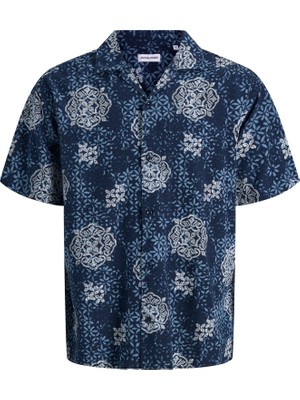 Jack & Jones Büyük Beden Resort Yaka Kisa Kollu Gömlek - Alfredo