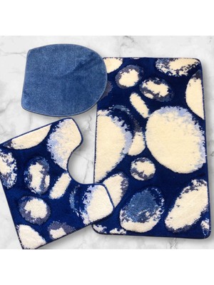 PremiumPort 3’lü Kaymaz Tabanlı Banyo Paspas Takımı, Mikrofiber Kadife Konfor