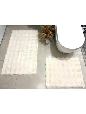 PremiumPort Yumuşak ve Şık 2'li Banyo Paspas Seti, Konfor ve Stil Sağlar