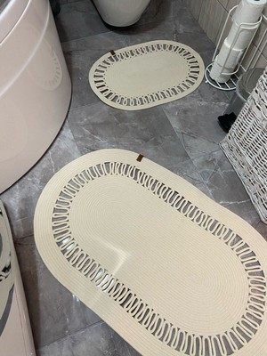 PremiumPort Yıkanabilir 2'li Banyo Paspası ve Klozet Takımı Seti