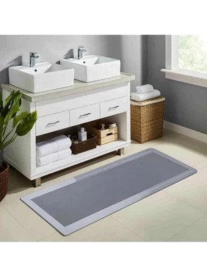 PremiumPort Yazısız Model Mutfak Paspası, Sihirli Su Emici ve Kaymaz Tabanlı, 156X38 cm