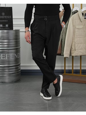 Modefendicom Toka Detaylı Çift Pile Italyan Kesim Pantolon