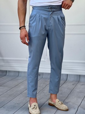 Modefendicom Toka Detaylı Çift Pile Italyan Kesim Pantolon