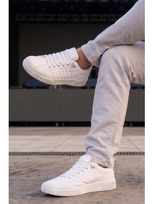 In Step Citycomfort – Beyaz Kapitone Dokulu Modern Unısex Sneaker
