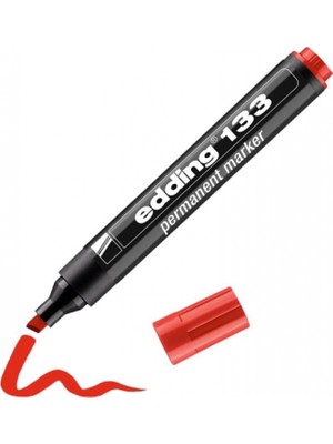 Edding Permanent Markör Kesik Uç Kırmızı ED-133