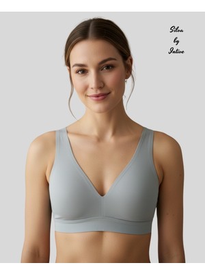 Intive Lingerie Silva Önü Arkası V Yaka Dekolteli Kalın Askılı Kopçasız Dikişsiz Hafif Desteksiz Bralet/sütyen