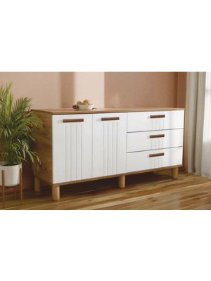 Aydın Karaca Mobilya Denizli Konsol Ceviz / Beyaz