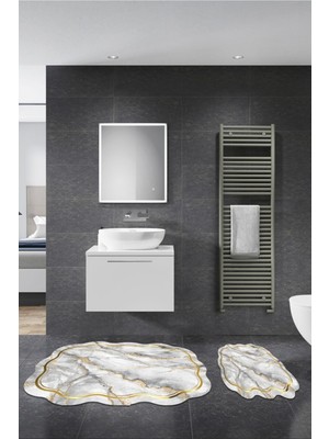 PremiumPort Şık ve Modern 2'li Banyo Takımı, Lazer Kesim Tasarımıyla Tarzınıza Uyum Sağlar