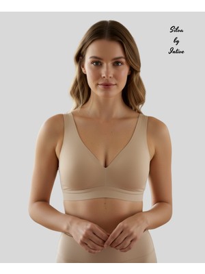 Intive Lingerie Silva Önü Arkası V Yaka Dekolteli Kalın Askılı Kopçasız Dikişsiz Hafif Desteksiz Bralet/sütyen
