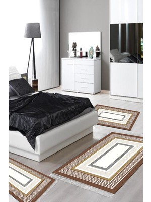 PremiumPort Yıkanabilir Kaymaz Taban 3’lü Modern Yatak Odası Takımı