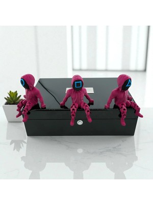 Özgürce Mini Koleksiyon Squid Game 3’lü Koruma Figür Seti, 12 cm