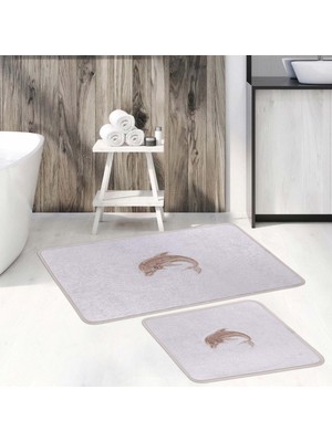 PremiumPort Yunus Desen 2'li Banyo Paspas Takımı, Şık ve Fonksiyonel Set