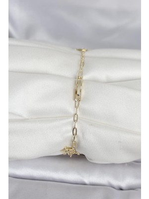 Ronanna Pirinç Gold Renk Kutup Yıldızı Model Kadın Bileklik - Lisinya