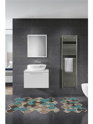 PremiumPort Şık ve Modern Lazer Kesim Banyo Takımı, Zarif Tasarım ve Kalite
