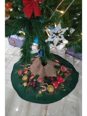 Esmo Home Yeşil Yılbaşı Çam Ağacı Altı Örtüsü 68X68CM AO05, Yeşil, Tek Ebat
